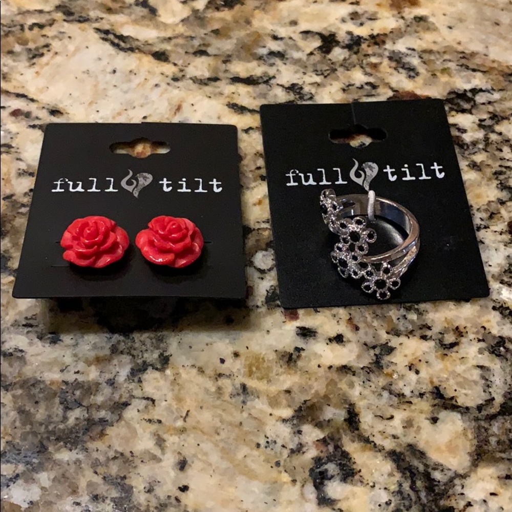Full Tilt ring and earrings.